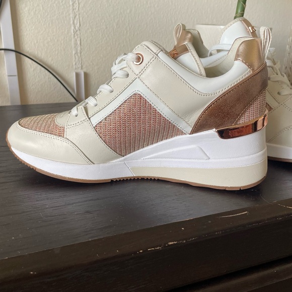 NEW Michael Kors High Heeled Sneakers - Picture 4 of 5